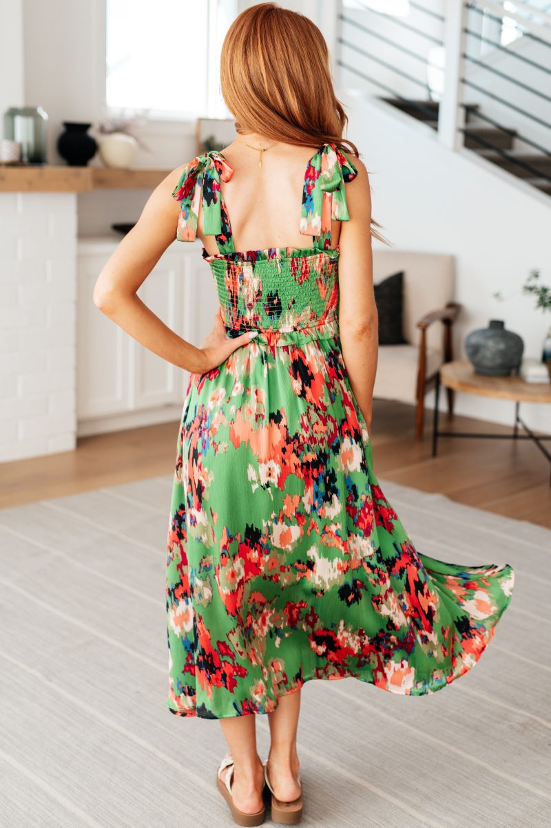 A Little While Longer Dress in Green - Image 14