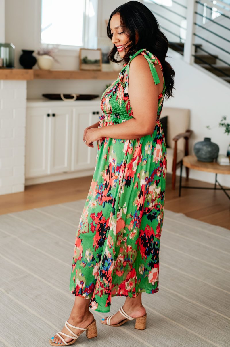 A Little While Longer Dress in Green - Image 13