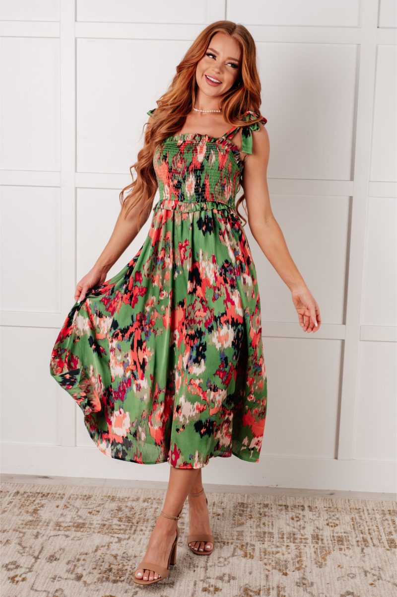 A Little While Longer Dress in Green - Image 4