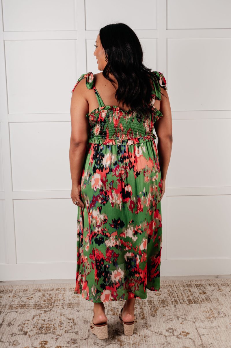 A Little While Longer Dress in Green - Image 18