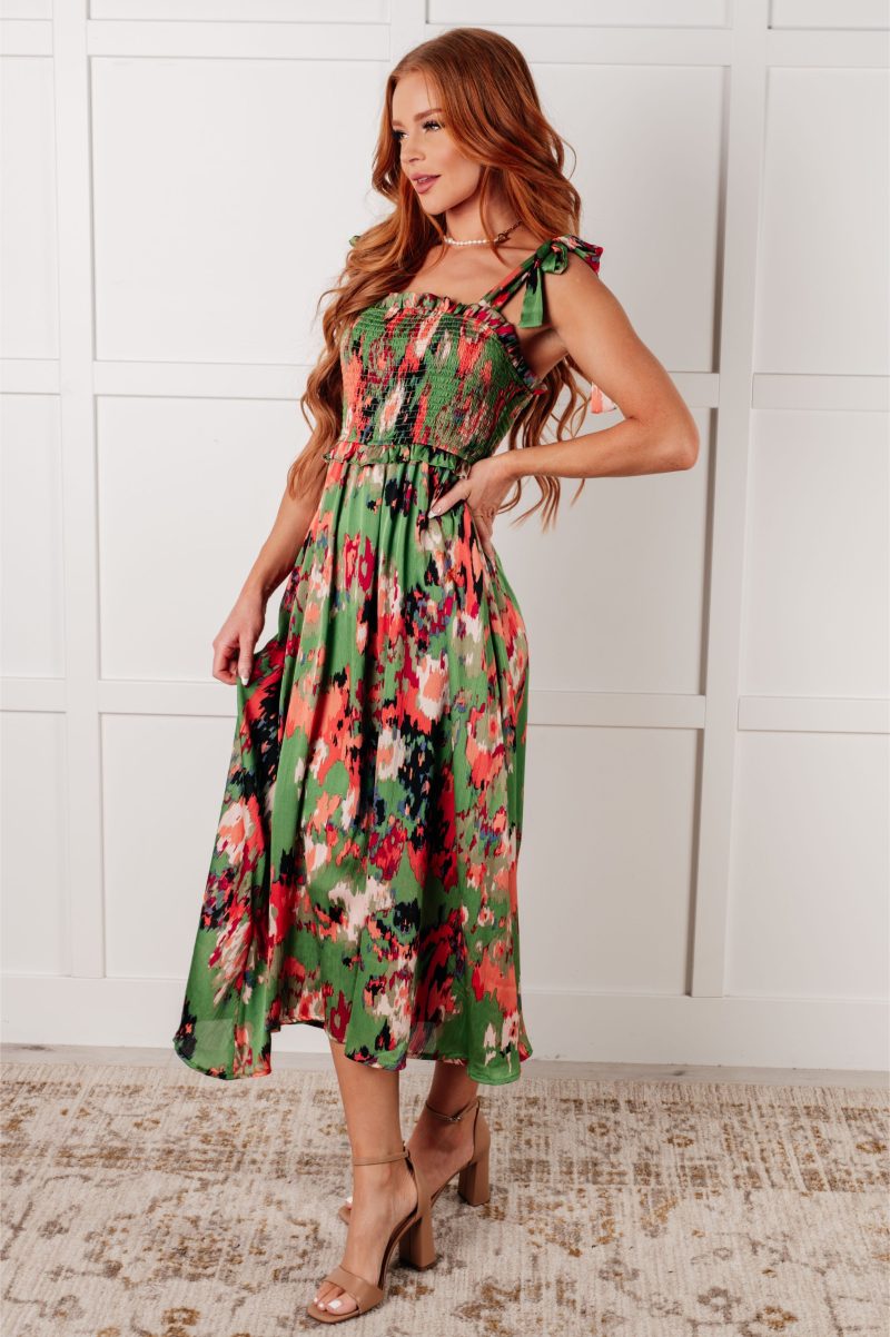 A Little While Longer Dress in Green - Image 6