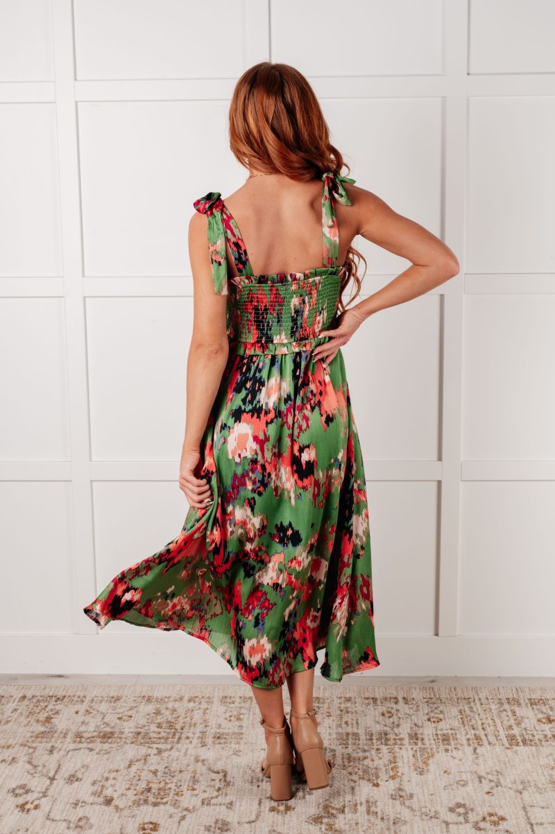 A Little While Longer Dress in Green - Image 7
