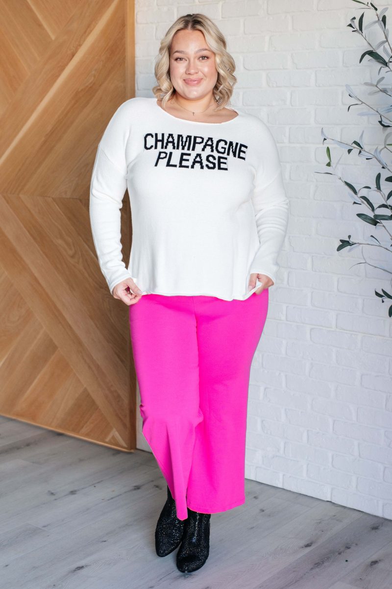 Champagne Please Lightweight Sweater - Image 4