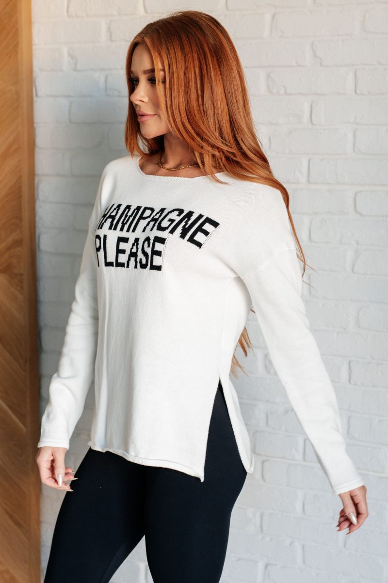 Champagne Please Lightweight Sweater - Image 2