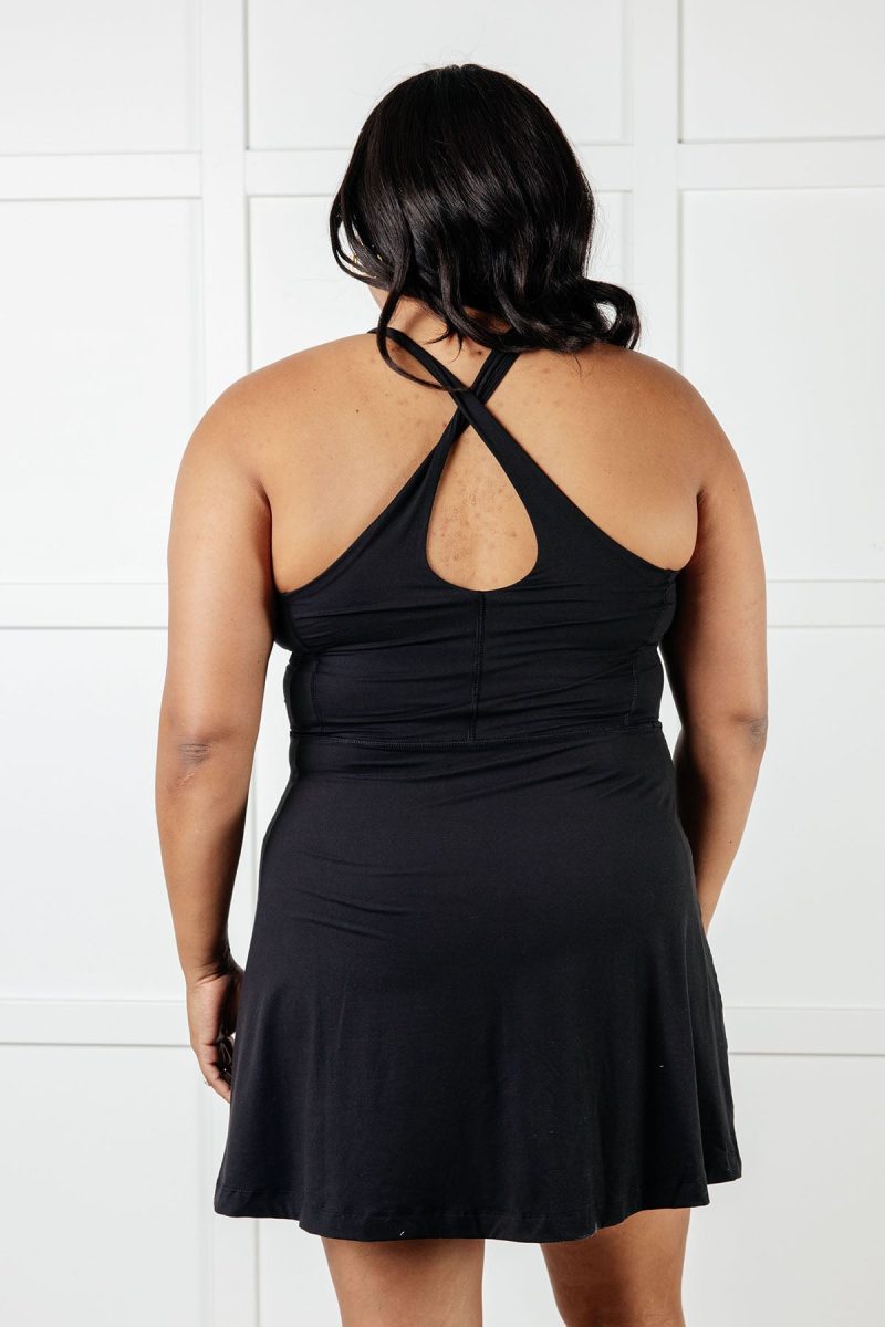 Gym and Tonic Butter Romper Dress in  Black - Image 9