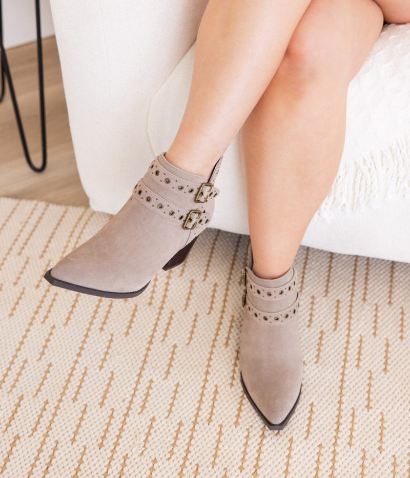 Elsa Leather Ankle Boot in Taupe - Image 8